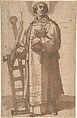 Saint Lawrence, Bartolomeo Cesi (Italian, Bologna 1556–1629 Bologna), Pen and brown ink, brush and brown wash; squared in black chalk