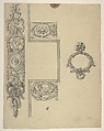 Design for Hardware, Anonymous, French, 19th century, Black chalk
