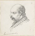 Portrait of Lemmens, Anonymous, French, 19th century, Graphite