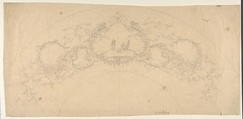 Design with a Cartouche, Anonymous, French, 19th century, Graphite