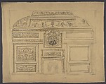 Boiserie from the Hôtel Colbert de Villacerf, Anonymous, French, 19th century, Graphite, pen and black ink
