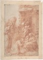 The Adoration of the Magi, Correggio (Antonio Allegri) (Italian, Correggio, active by 1514–died 1534 Correggio), Red chalk, highlighted with white gouache