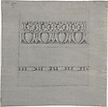 Design for Molding, Anonymous, French, 19th century, Graphite, black chalk, heightened with white