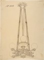 Design for a Chandelier, Anonymous, French, 19th century, Pen and brown ink