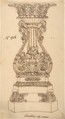 Design for a Candlestick, Anonymous, French, 19th century, Pen and brown ink