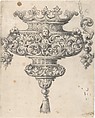 Design for a Sconce, Anonymous, French, 19th century, Brush and black wash, gray wash