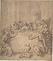 The Last Supper, Francesco Curia  Italian, Pen and brown ink, brush and brown wash, on beige paper