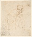 A Bearded Man in a Cloak and Turban Facing Right., Stefano della Bella (Italian, Florence 1610–1664 Florence), Pen and light brown ink; a few strokes in graphite at lower left corner