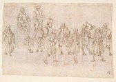 Horsemen and Soldiers, Stefano della Bella (Italian, Florence 1610–1664 Florence), Pen and brown ink