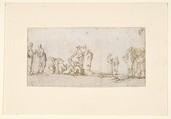 Groups of Men Talking, Stefano della Bella (Italian, Florence 1610–1664 Florence), Pen and brown ink on paper