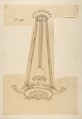 Design for a Chandelier, Anonymous, French, 19th century, Pen and brown ink