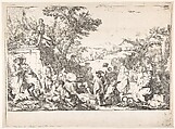 The Village Festival (Fête de village dans la campagne romaine), Jean-Baptiste Marie Pierre (French, Paris 1714–1789 Paris), Etching; proof state