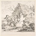 L'Hiver from the Four Seasons, Charles Joseph Natoire (French, Nîmes 1700–1777 Castel Gandolfo), Etching