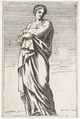 Standing Female Figure, Pierre Ignace Parrocel (French, 1702–1775), Etching