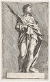 Standing Female Figure, Pierre Ignace Parrocel (French, 1702–1775), Etching
