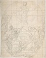 The Virgin Immaculate Appearing to Four Saints, Ciro Ferri (Italian, Rome 1634?–1689 Rome), Black chalk; squared in black chalk