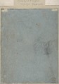 Bust of a Youth Looking to Upper Left (recto); Study of Drapery (verso), Orazio Fidani (Italian, Florence 1606–1656 Florence), Black and red chalk, on blue paper (recto); slight study of drapery (?) in black chalk (verso)