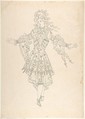 Male Actor in Ballet Costume, After (?) Jean Berain (French, Saint-Mihiel 1640–1711 Paris), Pen and black ink over chalk