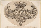 Design for Suspended Censer, Attributed to Giovanni Battista Foggini (Italian, Florence 1652–1725 Florence), Pen and brown ink, brush and brown wash, over traces of black chalk or graphite