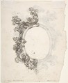 Design for a Decorative Oval Frame (Recto). Half sketch for a Decorative Oval Frame (Verso)., Giovanni Battista Foggini (Italian, Florence 1652–1725 Florence), Pen and brown ink over traces of black and brown chalk (recto). Pen and brown ink over traces of black chalk (verso)