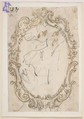 Design for a Cartouche, Attributed to Giovanni Battista Foggini (Italian, Florence 1652–1725 Florence), Pen and light brown ink, over traces of black chalk