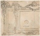 Designs for the Decoration of a Frieze and Corner Motifs (recto); Design for Two Frames Decorated with Volutes, Garlands and the Head of a Putto (verso), Giovanni Battista Foggini (Italian, Florence 1652–1725 Florence), Pen and brown ink, over traces of black chalk. Verso: pen and brown ink