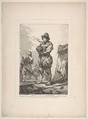 A Sailor Smoking with His Arms Crossed, from "Matelots", Joseph François Foulquier  French, Etching