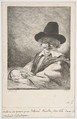 Portait of Seated Man in Hat, Charles Echard  French, Etching with roulette
