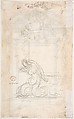 Design for a Frame or Epitaph (recto); Caryatid Supporting a Frame (verso), Attributed to Giovanni Battista Foggini (Italian, Florence 1652–1725 Florence), Pen and light brown ink, brush and brown wash over black chalk (recto); black chalk (verso)