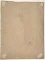Design for a Stage Set at the Opéra, Paris (recto); Man with Cane (verso), Eugène Cicéri (French, Paris 1813–1890 Fontainebleau), Graphite