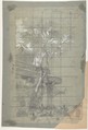 Design for a Stage Set at the Opéra, Paris, Eugène Cicéri (French, Paris 1813–1890 Fontainebleau), Graphite, heightened with white