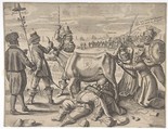Struggle over the Flemish Milch-Cow, Crispijn de Passe the Younger Dutch, Engraving
