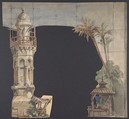 Design for a Stage Set at the Opéra, Paris, Eugène Cicéri (French, Paris 1813–1890 Fontainebleau), Watercolor and graphite