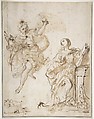The Annunciation, Antonio Gionima Italian, Pen and brown ink, brush and brown wash, over traces of black chalk