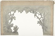 Design for a Stage Set at the Opéra, Paris, Eugène Cicéri French, Graphite