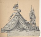 Design for a Stage Set at the Opéra, Paris: A Tent, Eugène Cicéri (French, Paris 1813–1890 Fontainebleau), Graphite