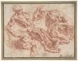 Studies of Nude Men, Nicola Grassi (Italian, Formeaso before 1682–ca. 1750 Turin (?)), Red chalk