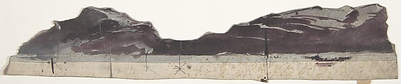 Design for a Stage Set at the Opéra, Paris, Eugène Cicéri (French, Paris 1813–1890 Fontainebleau), Graphite, brush and gray and violet wash