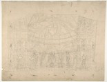 Design for a Stage Set at the Opéra, Paris: Domed Interior (recto); Sketches for Dome and Doors (verso), Eugène Cicéri (French, Paris 1813–1890 Fontainebleau), Graphite