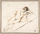 Endymion Sleeping, Guercino (Giovanni Francesco Barbieri) (Italian, Cento 1591–1666 Bologna), Pen and brown ink, brush and light brown wash