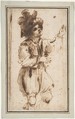 Boy Chasing a Butterfly, Guercino (Giovanni Francesco Barbieri) (Italian, Cento 1591–1666 Bologna), Pen and brown ink