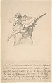 Pegasus and the Young Bellephron, Max Klinger German, Pen and black ink on buff stock
