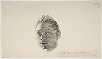 Self-Portrait, turned slightly to the left, Käthe Kollwitz  German, Pen and different shades of gray-black ink