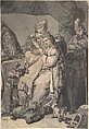 Two Women and Three Men Playing Cards, Johann Eleazar Zeissig, called Schenau (German, Grossschönau (Gross-Schönau) 1737–1806 Dresden), Pen and black ink, gray wash, watercolor, over a sketch in black chalk or graphite