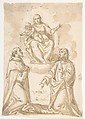 The Virgin and Child with Chaplets Appearing to Saint Dominic and Saint Catherine of Siena, Pietro Mera (