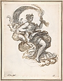 Studies of a Reclined Woman on a Seashell, for the Triumph of Galatea (recto and verso), Paolo De Matteis (Italian, Piano del Cilento 1662–1728 Naples), Brush and brown wash, over black chalk (recto); black chalk (verso)