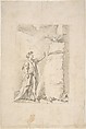 Study for Title-Page, Anonymous, French, 18th century French, Black chalk, brush and gray wash
