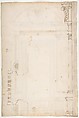 Palazzo Senatorio, window, elevation (recto) Palazzo Senatorio, window, plan; section (verso), Drawn by Anonymous, French, 16th century, Dark brown ink, black chalk, and incised lines