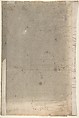 San Lorenzo, Library, pilaster, elevation; soffit, detail, plan (recto) San Lorenzo, Library, entablature, section (verso), Drawn by Anonymous, French, 16th century, Dark brown ink, black chalk, and incised lines