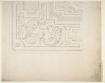 Design for Ceiling, Workshop of Leonardo Marini (Italian, Piedmontese documented ca. 1730–after 1797), Graphite or leadpoint with ruled and compass construction